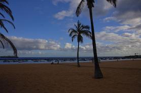 Pohled na pláž Las Teresitas, Tenerife Kanárské ostrovy, Las Teresitas